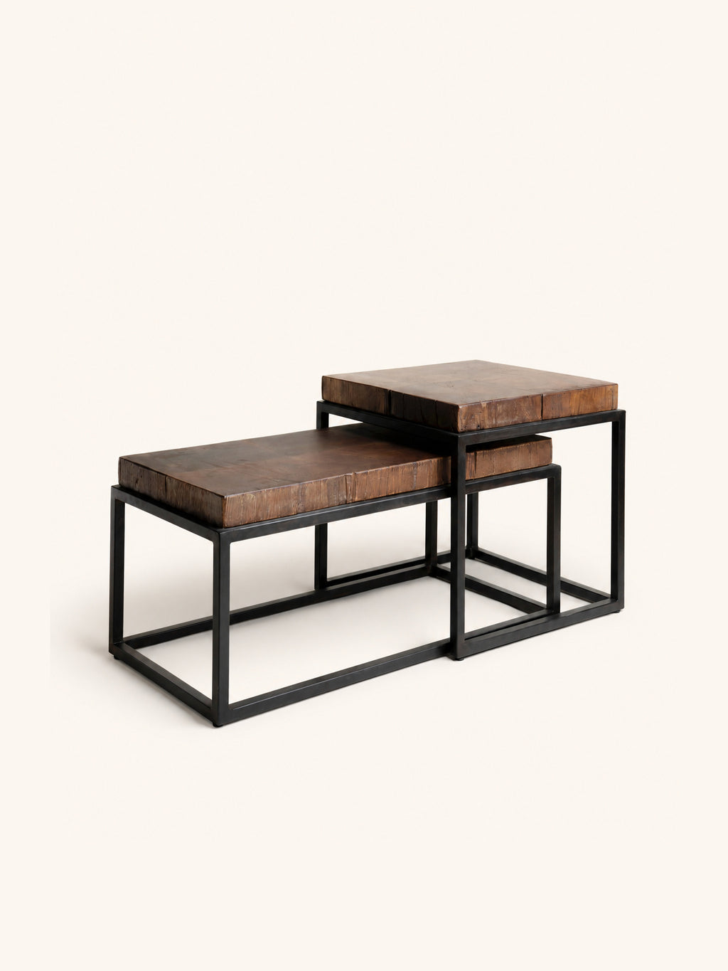 ESTAMPILLA - coffee table - reclaimed wood - L 78 x W 38 x H 36 cm - brown