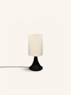 FUNNEL - Tischlampe - Mangoholz - DIA 24 x H 55 cm - Holzkohle