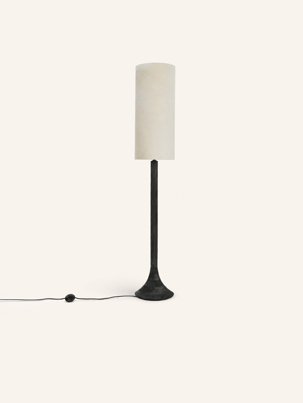 FUNNEL - lámpara de pie - madera de mango - DIA 28 x H 160 cm - carbón