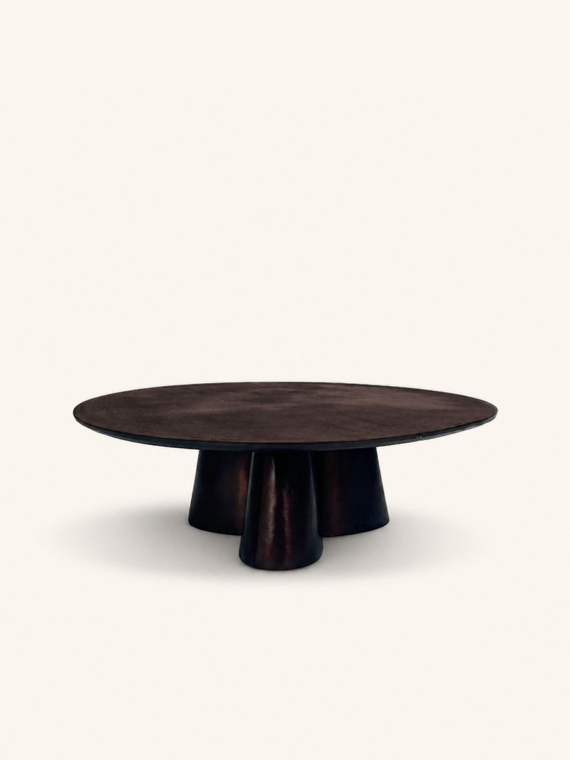 FLUXA - mesa de centro - aluminio - DIA 80 x H 25 cm - bronce