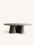 FLUXA - mesa de centro - aluminio - DIA 80 x H 25 cm - carbón