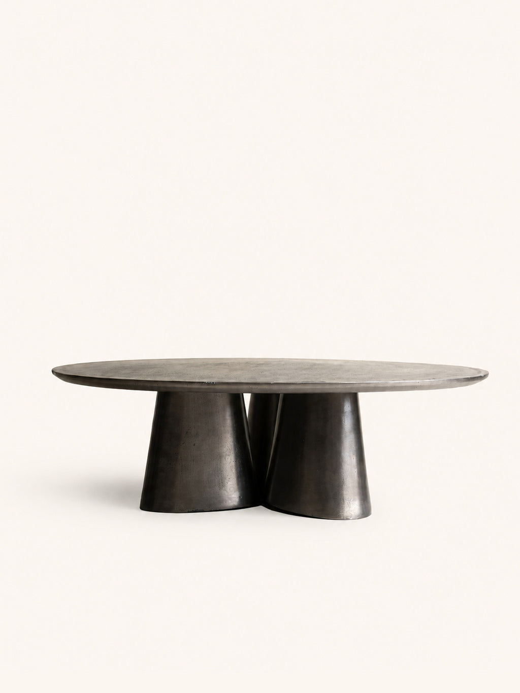 FLUXA - mesa de centro - aluminio - DIA 80 x H 25 cm - carbón