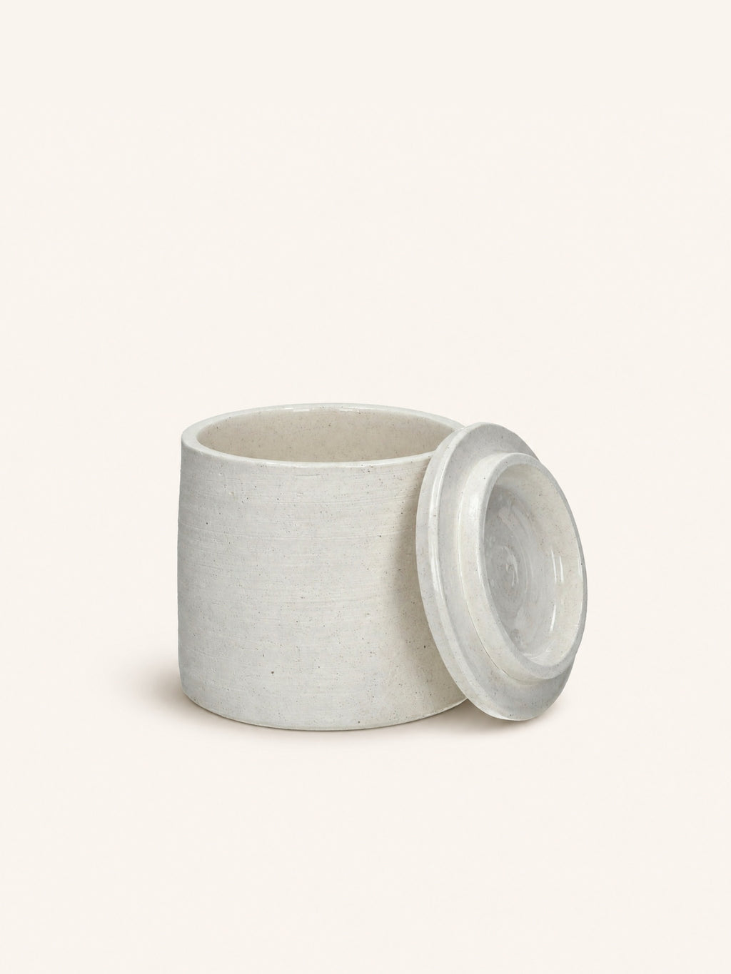 PUNCH - tarro con tapa - cerámica - DIA 16,5 x H 15 cm - blanco