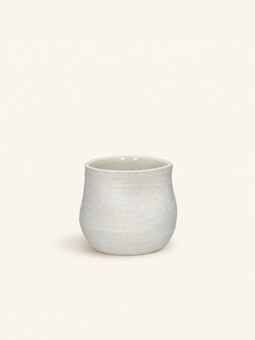 PUNCH - jar - ceramic - DIA 16 x H 16 cm - white
