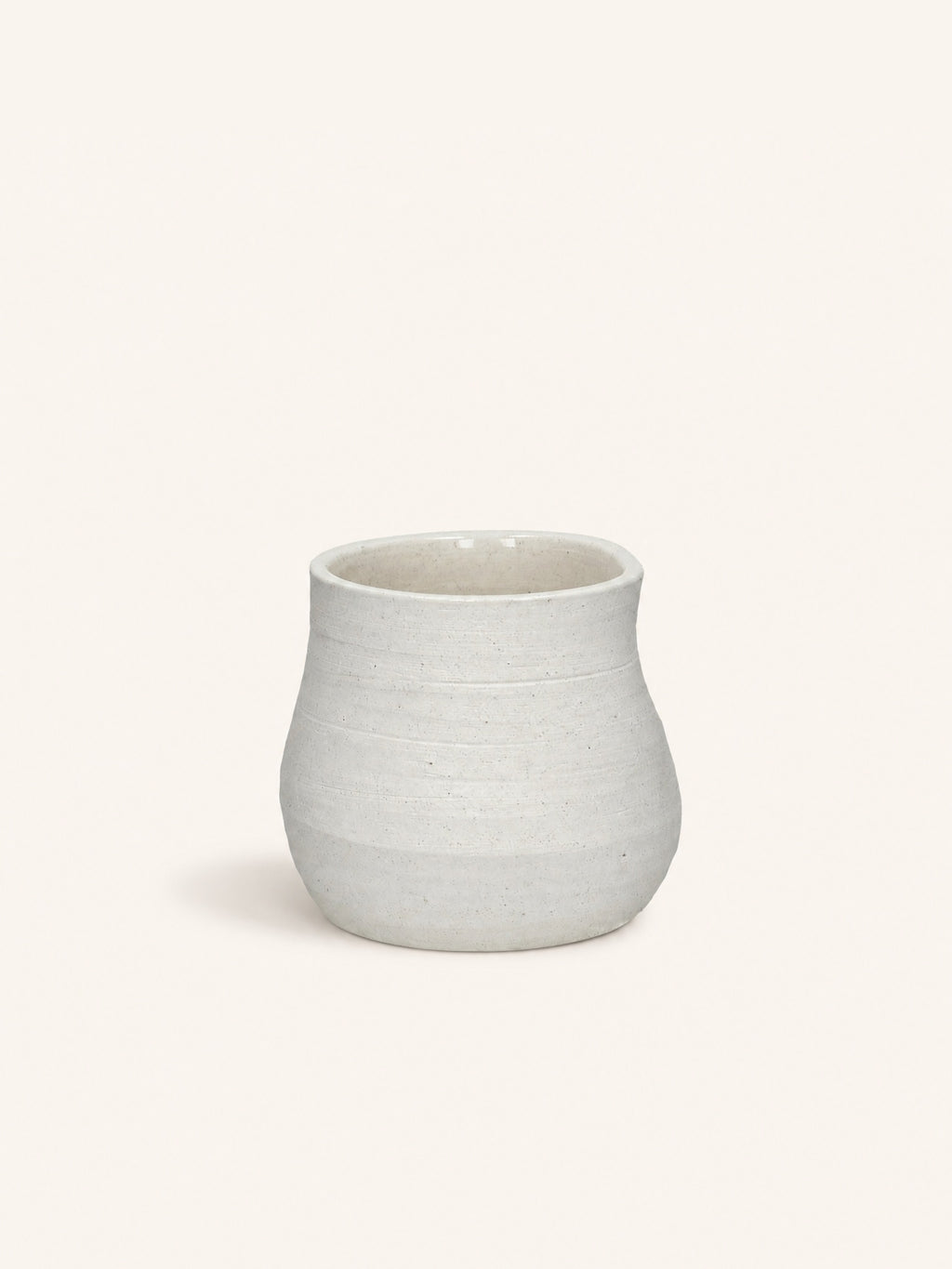 PUNCH - jar - ceramic - DIA 16 x H 16 cm - white
