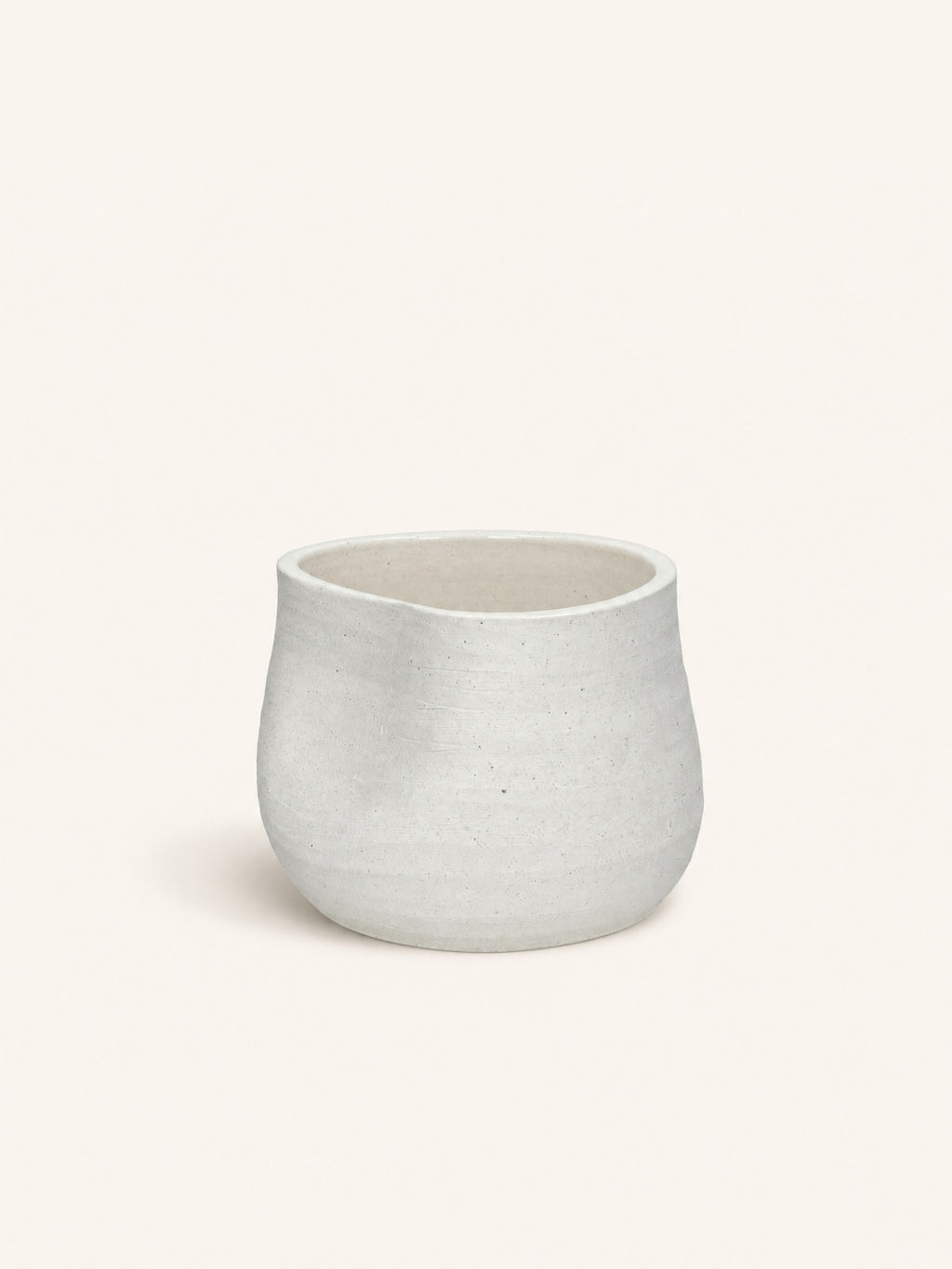 PUNCH - pot - keramiek - DIA 20,5 x H 20,5 cm - wit