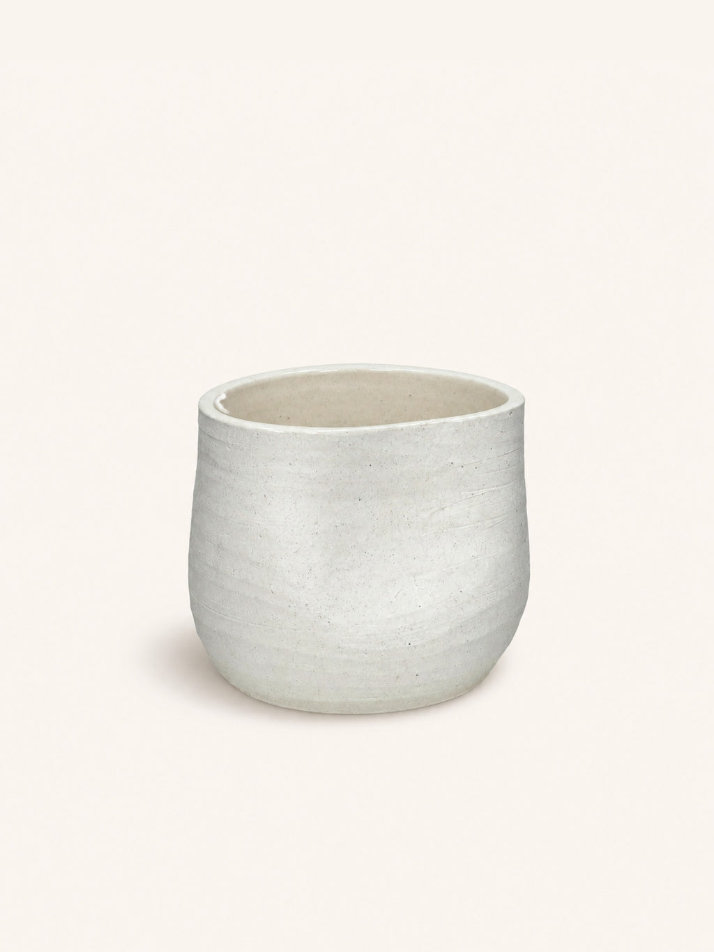 PUNCH - pot - keramiek - DIA 20,5 x H 20,5 cm - wit
