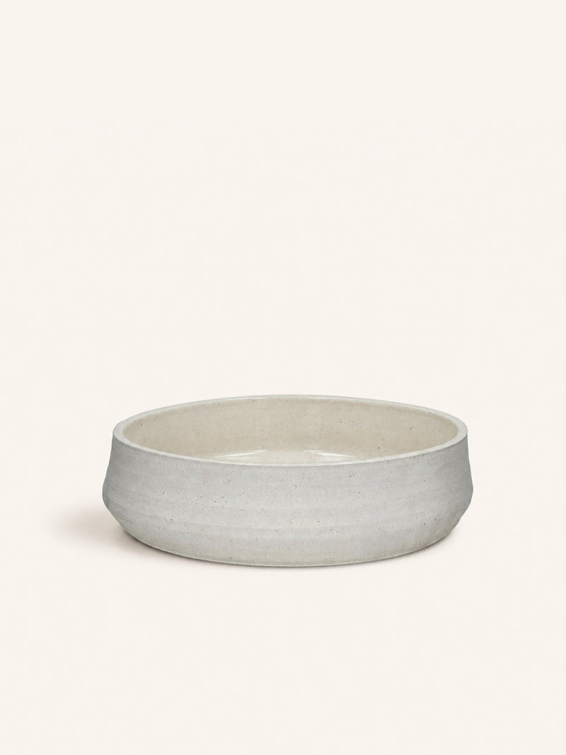 PUNCH - kom - keramiek - DIA 31 x H 8 cm - wit