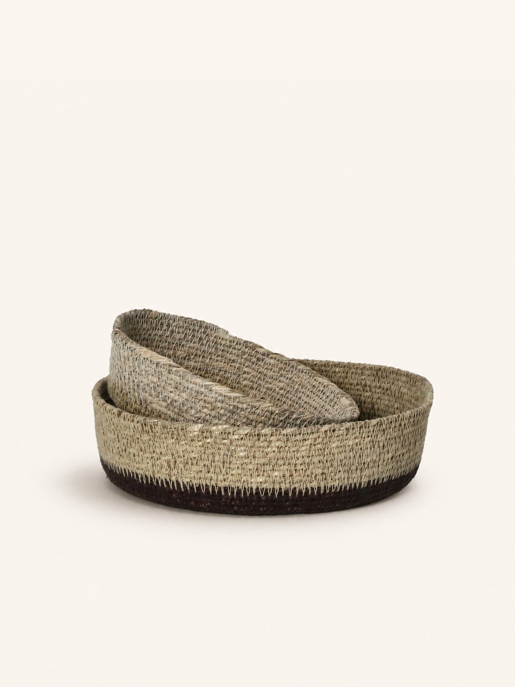 QUADRI - bread basket - seagrass - DIA 20 x H 5,5 cm - chocolate