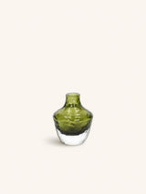Groen – PRISMA - vase - glass - DIA 9 x H 11 cm - green
