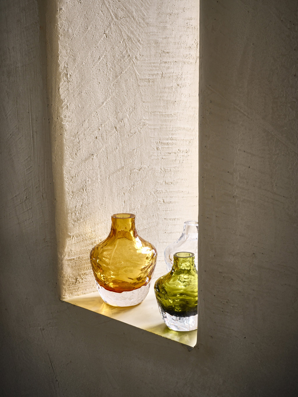 PRISMA - vase - glass - DIA 9 x H 11 cm - green