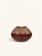 ANIMA - vase / lantern - glass - DIA 20,4 x H 14 cm - burgundy
