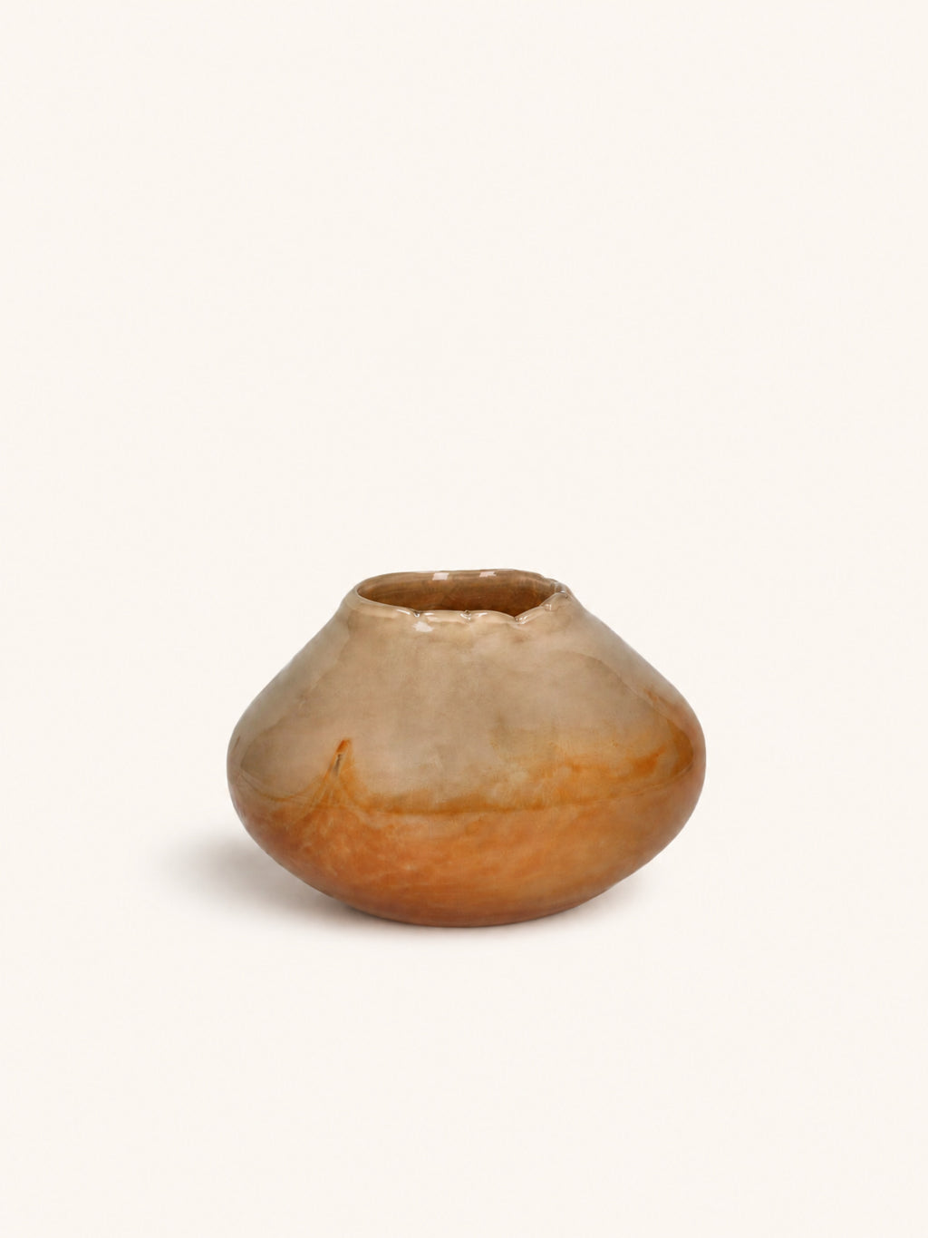 ANIMA - vaas / windlicht - glas - DIA 20,4 x H 14 cm - zon