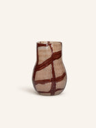 ANIMA - jarrón / portavelas - vidrio - DIA 17,8 x H 26 cm - burdeos