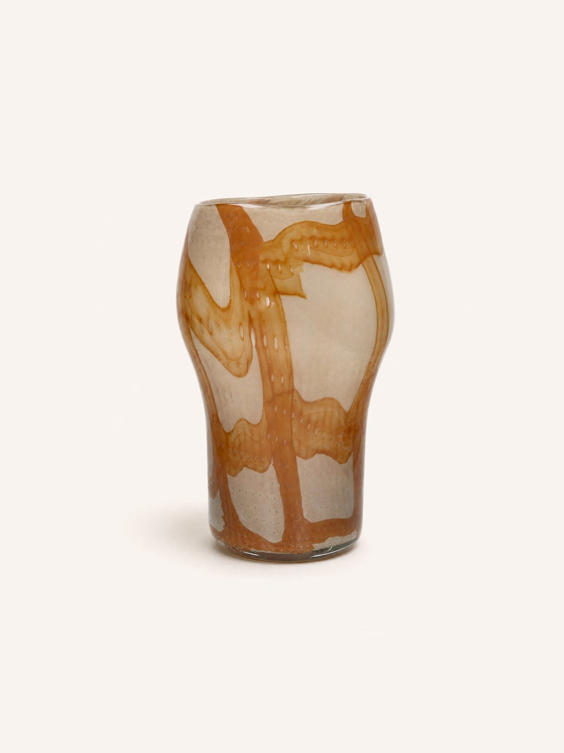 ANIMA - vase / lantern - glass - DIA 22,5 x H 36,5 cm - sun