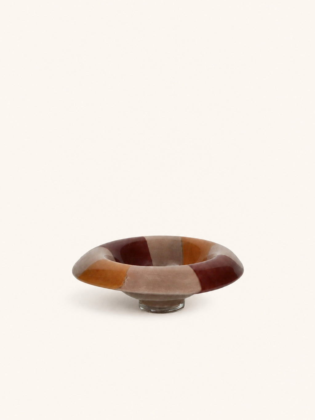 ANIMA - cuenco decorativo - vidrio - DIA 24 x H 8 cm - mezcla de colores