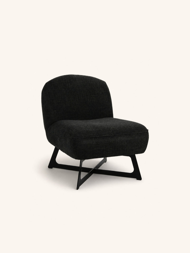UMA - lounge chair - polyester - L 66 x W 76,5 x H 75,5 cm - anthracite