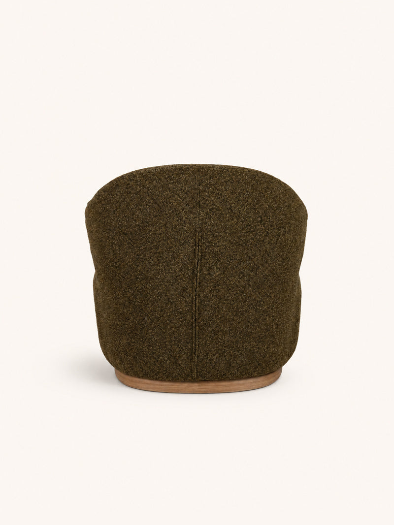 MILO - lounge chair - polyester - L 69 x W 75 x H 72 cm - brown
