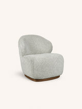 Wit – MILO - fauteuil relax - polyester - L 69 x W 75 x H 72 cm - blanc cassé