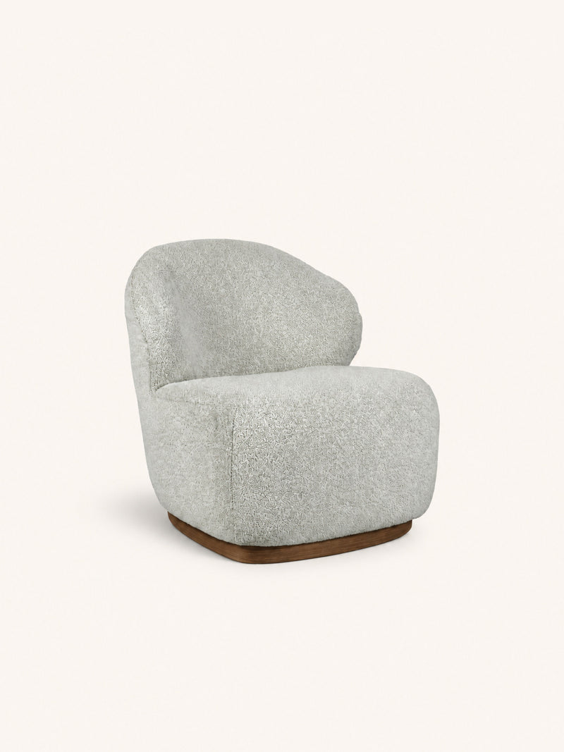 MILO - lounge chair - polyester - L 69 x W 75 x H 72 cm - off-white