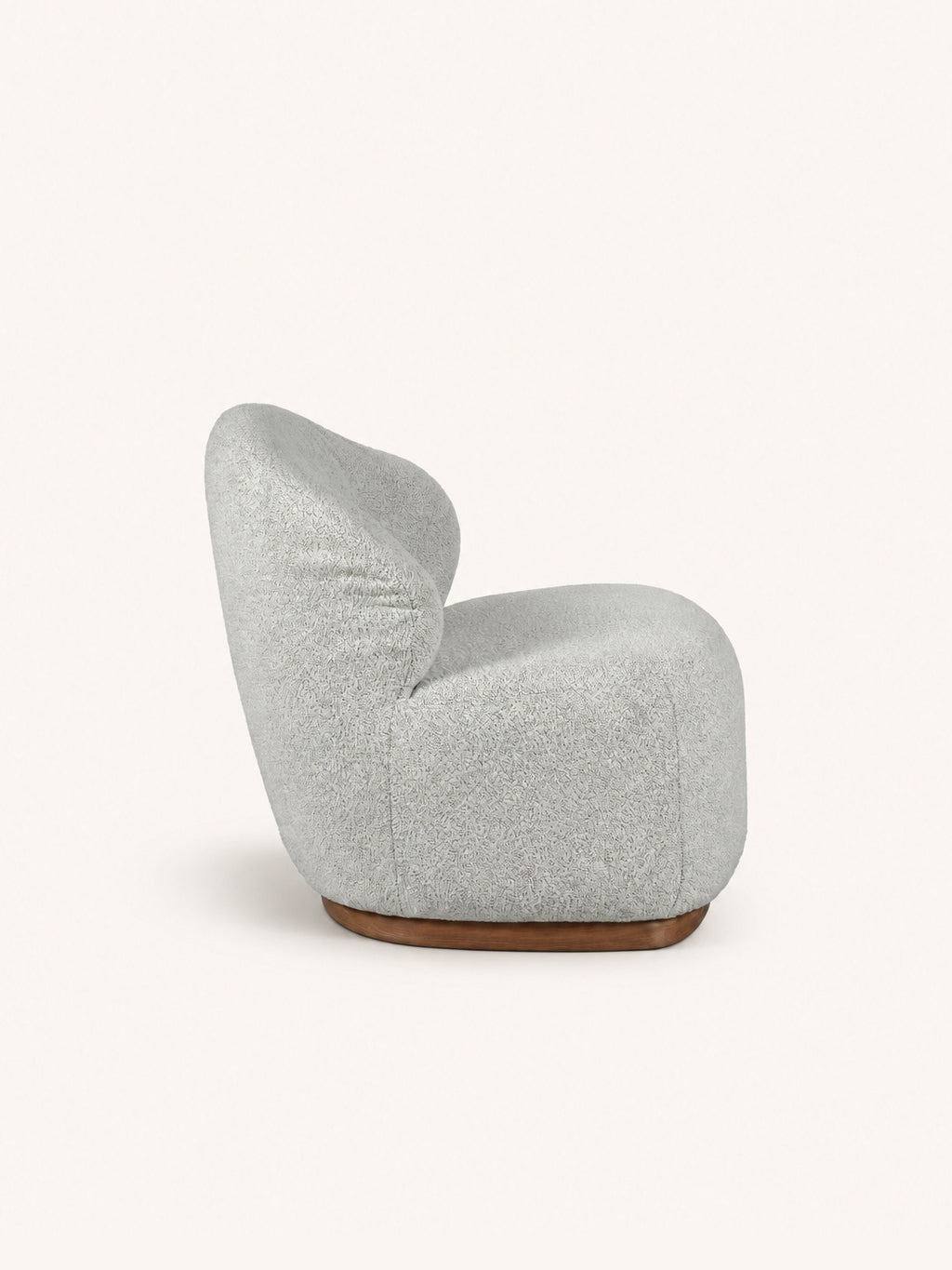 MILO - sillón relax - poliéster - L 69 x W 75 x H 72 cm - blanco roto