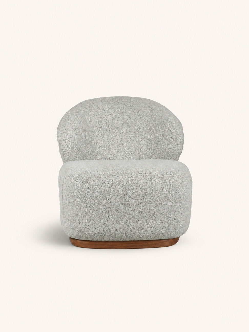 MILO - sillón relax - poliéster - L 69 x W 75 x H 72 cm - blanco roto