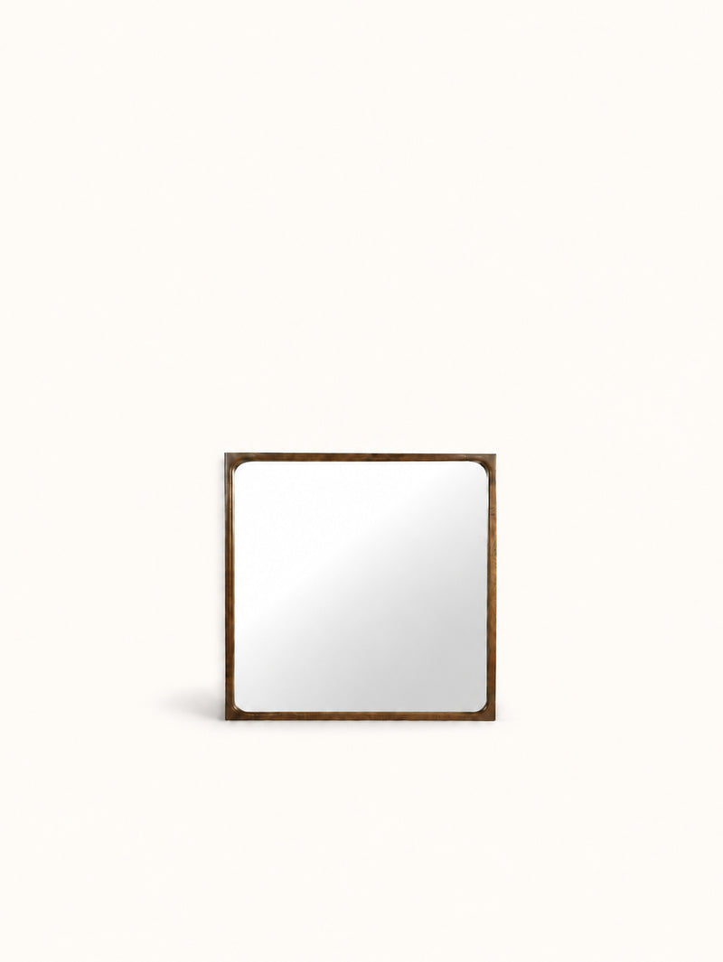 OMBRE - spiegel - obovata hout - L 60 x W 3,5 X H 60 cm - walnoot