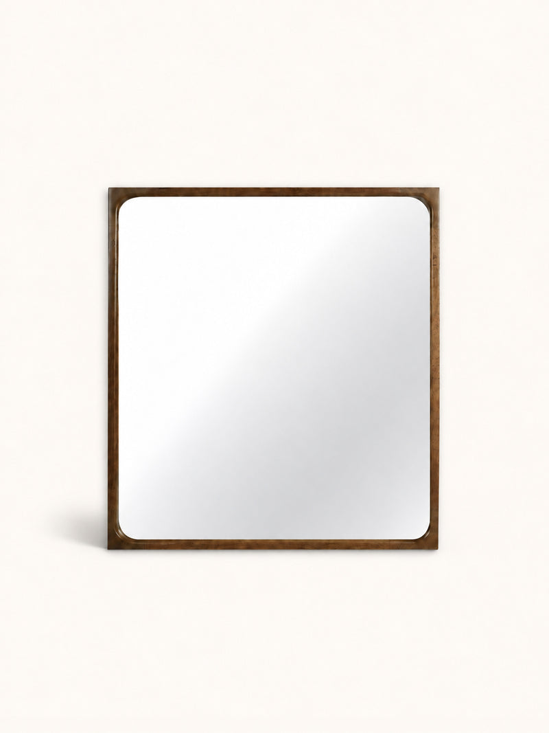 OMBRE - spiegel - obovata hout - L 100 x W 3,5 x H 100 cm - walnoot