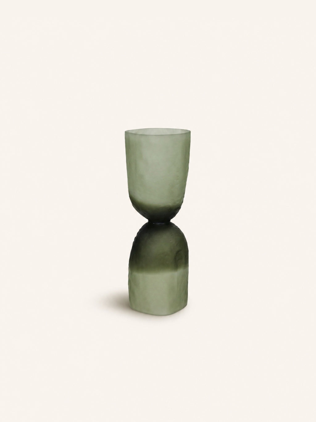 DIABOLO - jarrón / portavelas - vidrio - DIA 11,5 x H 32 cm - verde