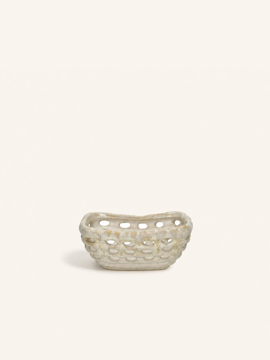 PANEA - broodmand - steengoed - L 15 x W 13 x H 6 cm - beige