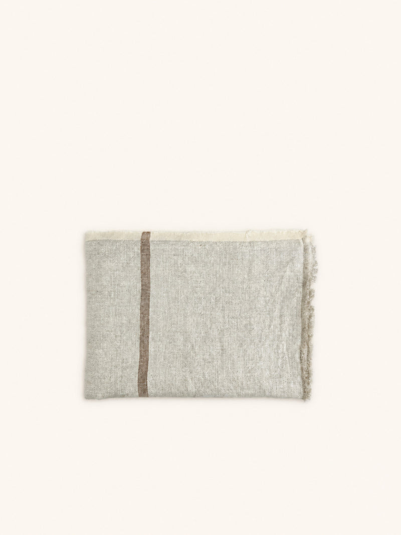 BRUNELLO - throw - linen - L 170 x W 130 cm - natural