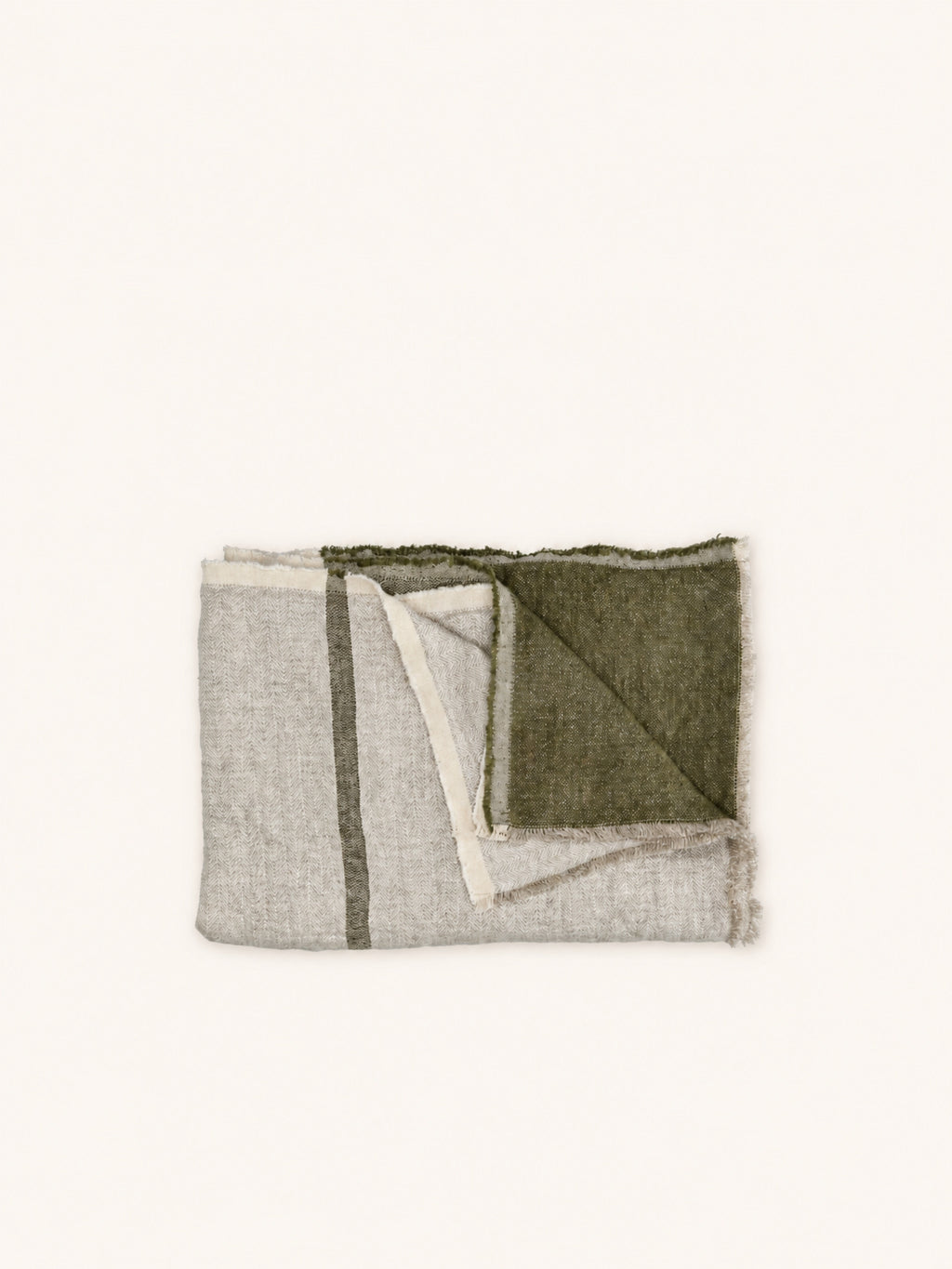 BRUNELLO - plaid - linnen - L 170 x W 130 cm - naturel