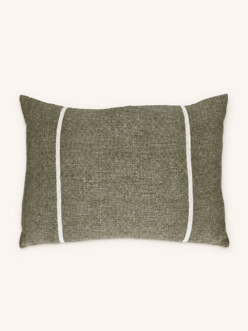 BRUNELLO - cushion - linen - L 60 x W 40 cm - green