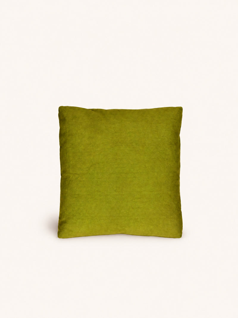 LIORA - cushion - cotton - L 45 x W 45 x H 5 cm - lime