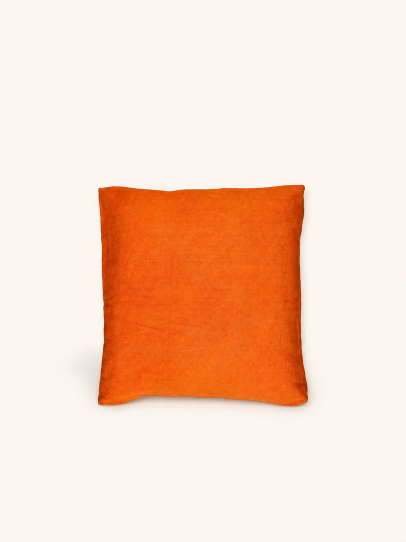 LIORA - cushion - cotton - L 45 x W 45 x H 5 cm - orange