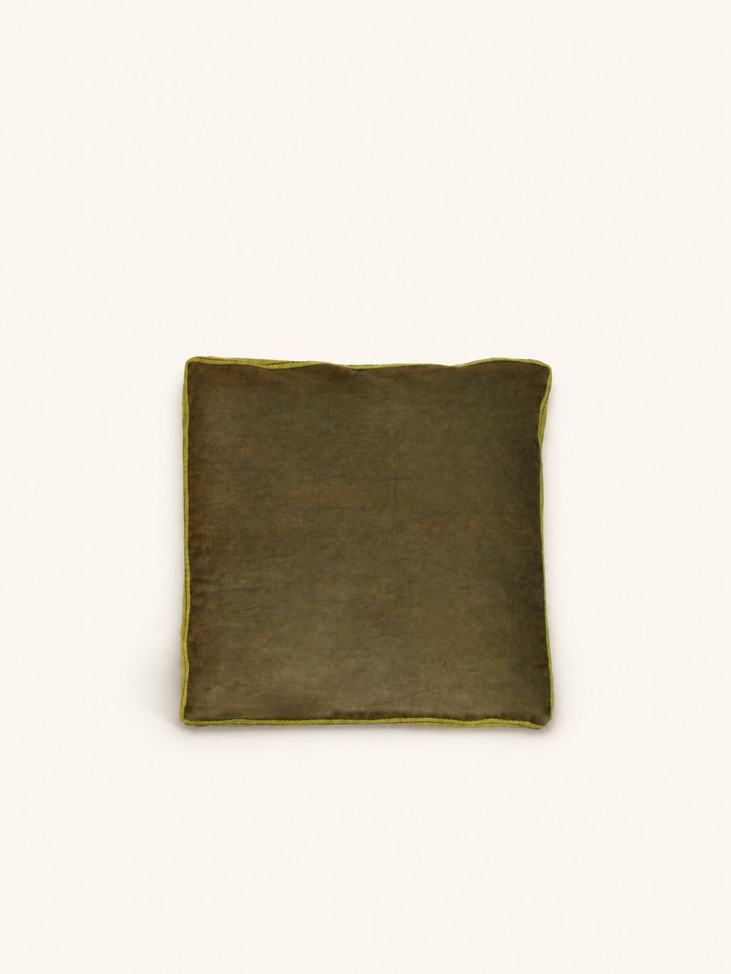 LIORA - cushion - cotton - L 45 x W 45 x H 5 cm - khaki