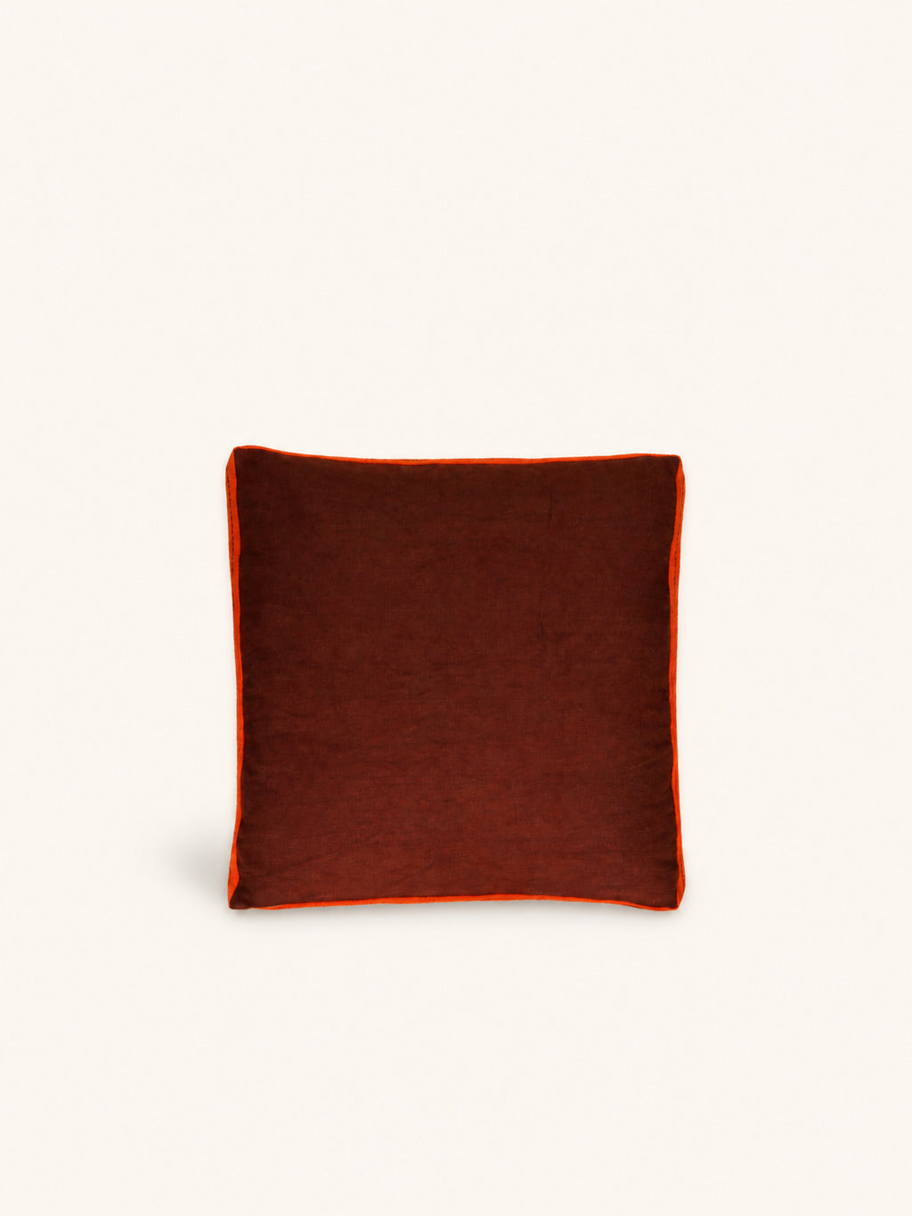 LIORA - cushion - cotton - L 45 x W 45 x H 5 cm - rust