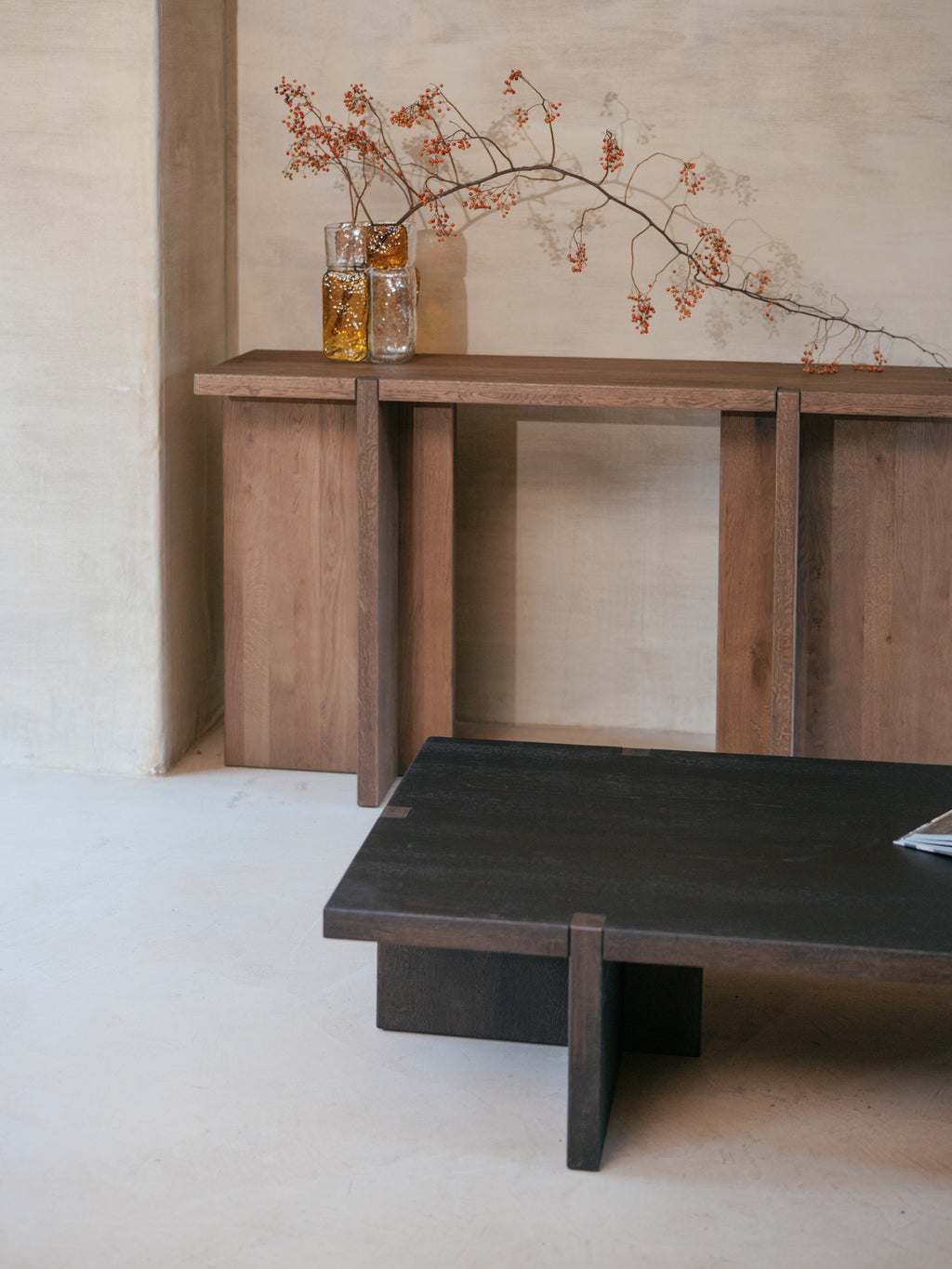ASA - salontafel - eik - L 140 x W 70 x H 31 cm - donkerbruin