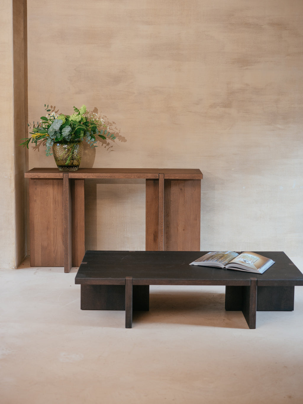ASA - salontafel - eik - L 140 x W 70 x H 31 cm - donkerbruin