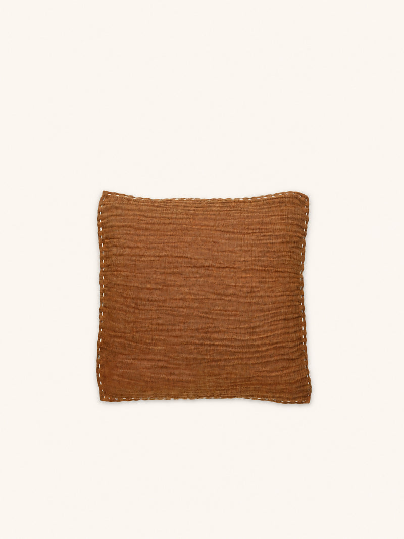 PAMBA - cushion - cotton - L 45 x W 45 cm - mustard