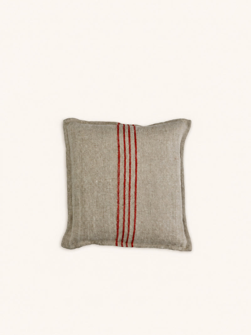 PAMBA - cushion - linen - L 45 x W 45 cm - paprika