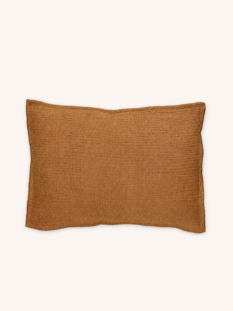 PAMBA - cushion - cotton - L 60 x W 40 cm - mustard