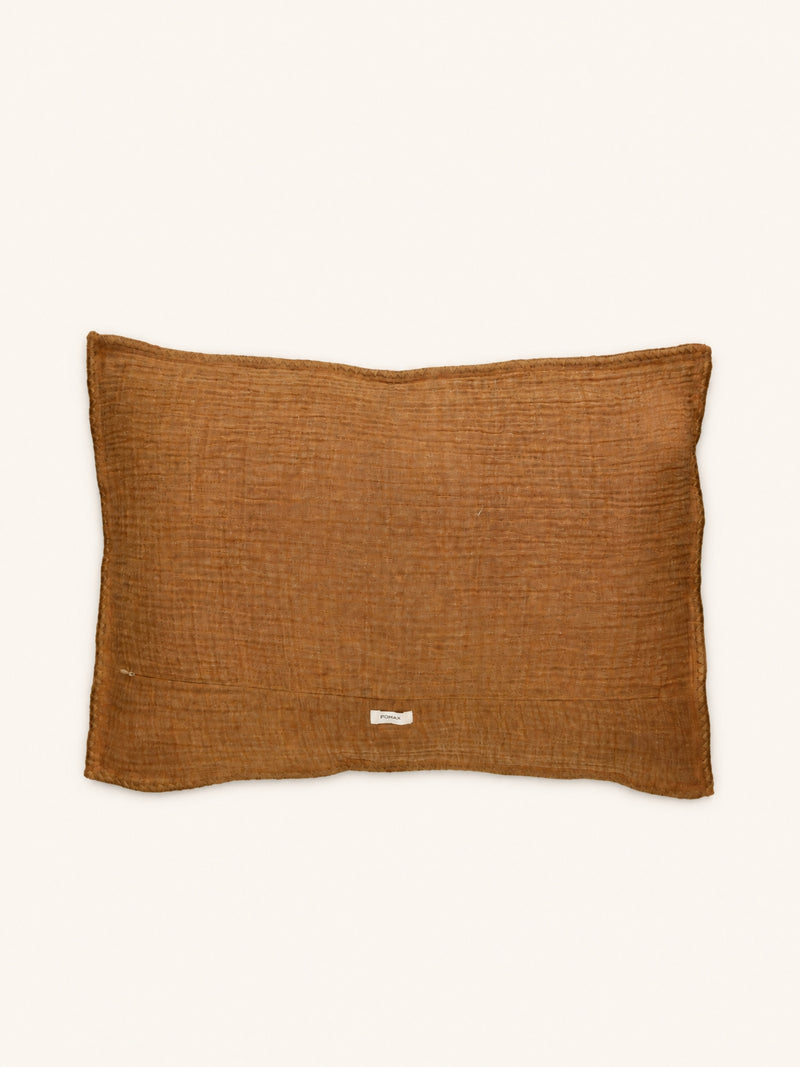 PAMBA - cushion - cotton - L 60 x W 40 cm - mustard