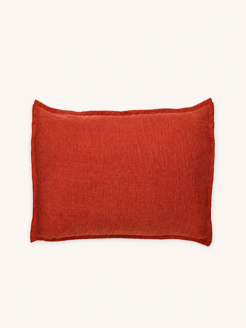 PAMBA - cushion - cotton - L 60 x W 40 cm - paprika
