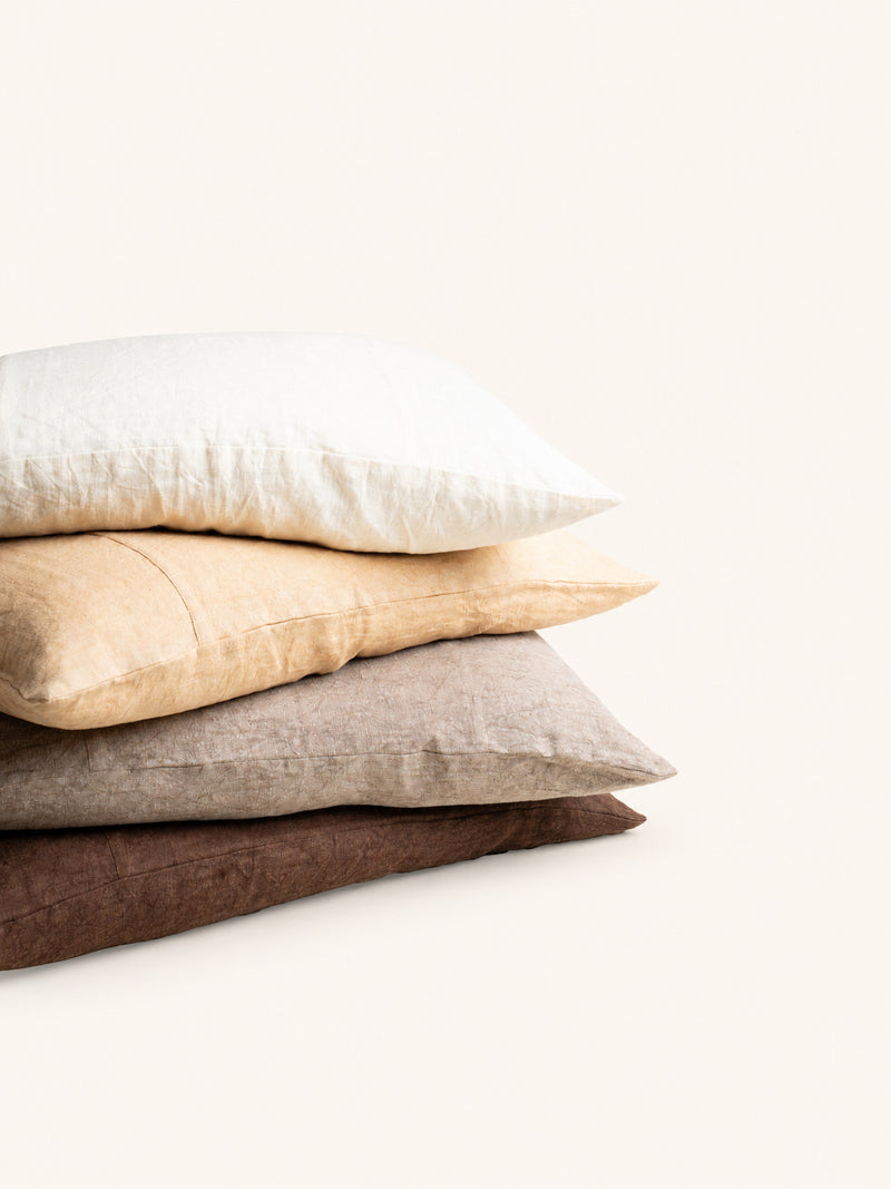 ALPHA BASICS - cushion - linen - L 70 x W 50 cm - chocolate