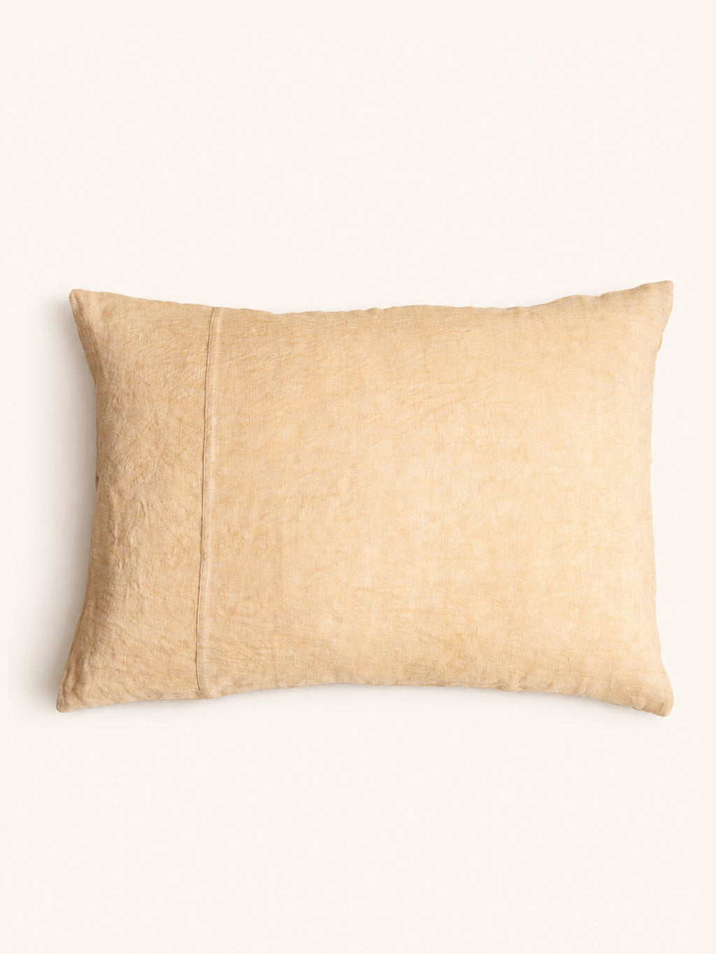 ALPHA BASICS - Kissen - Leinen - L 70 x W 50 cm - Ocker