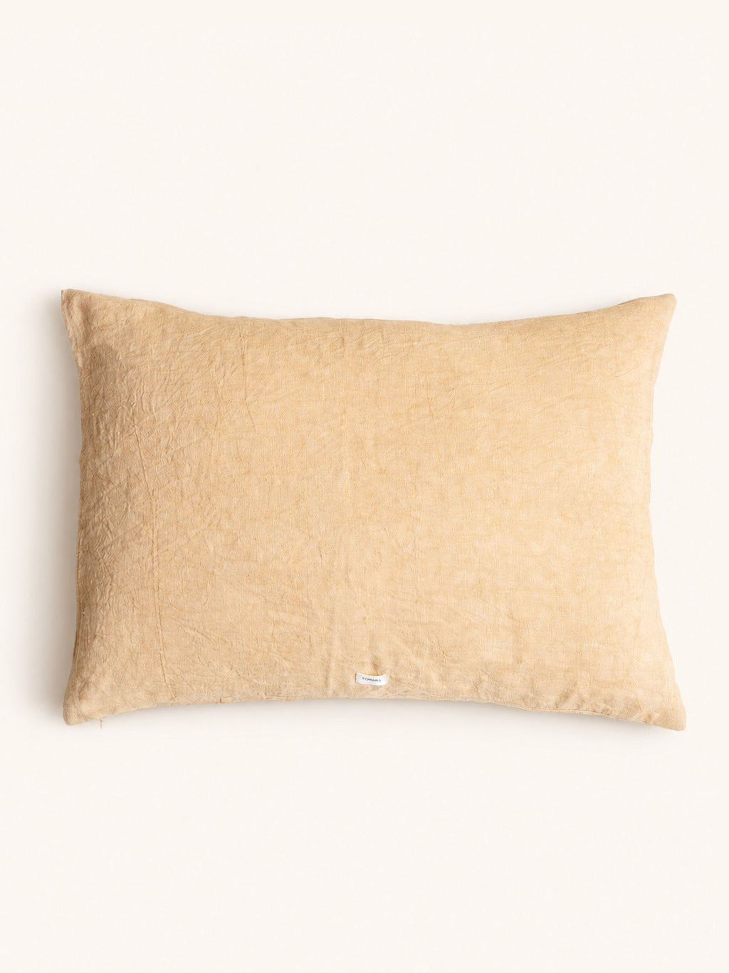 ALPHA BASICS - Kissen - Leinen - L 70 x W 50 cm - Ocker