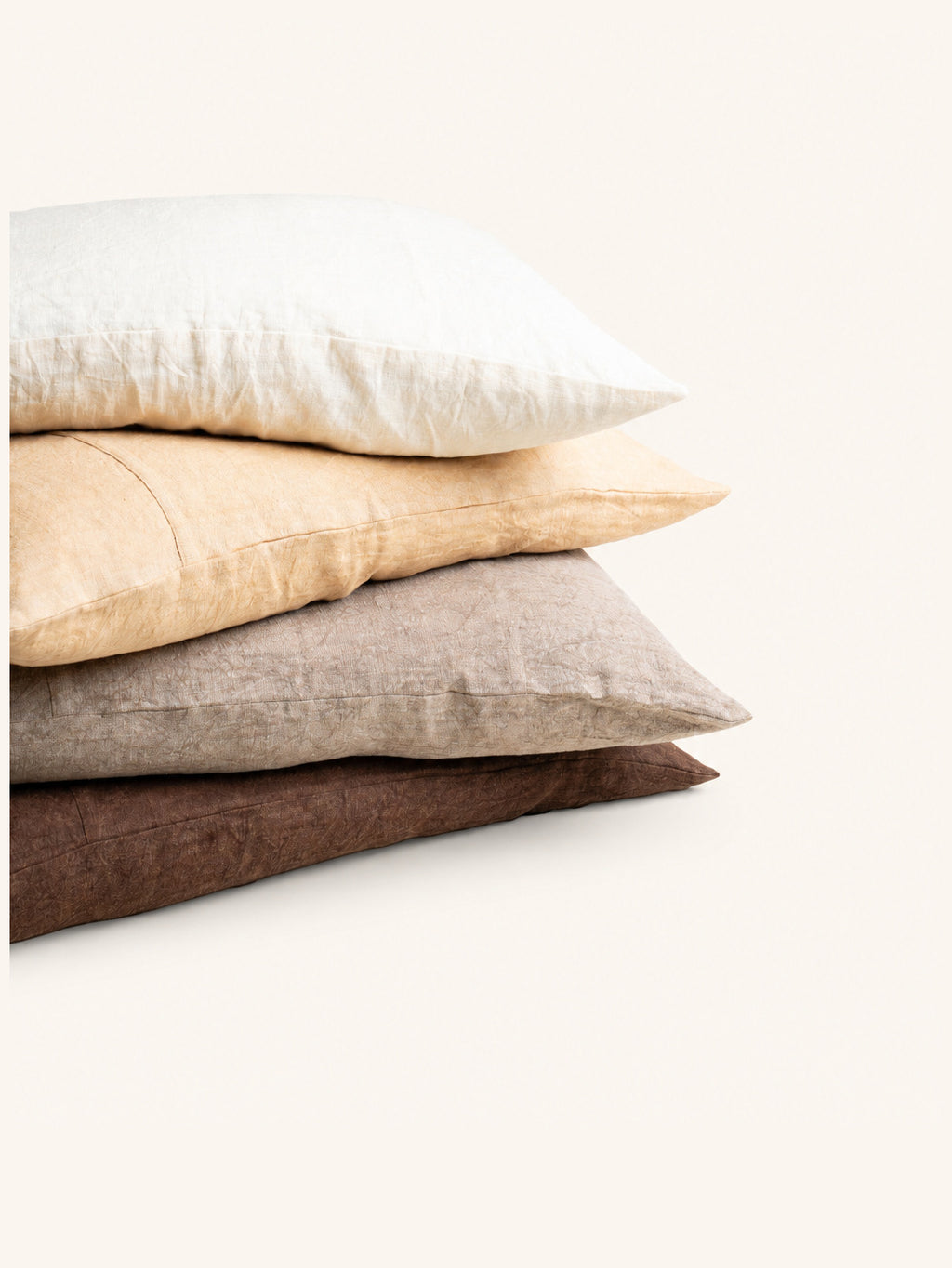 ALPHA BASICS - Kissen - Leinen - L 70 x W 50 cm - Ocker