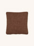 ALPHA CLASSICS - coussin - lin - L 60 x W 60 cm - chocolat