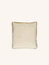ALPHA CLASSICS - coussin - lin - L 45 x W 45 cm - ivoire